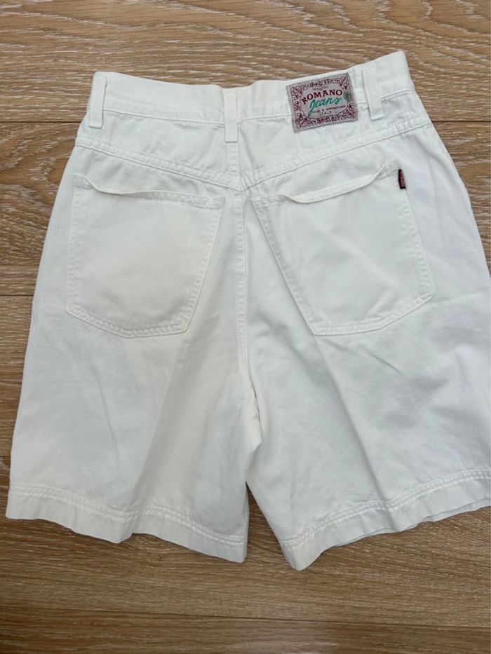 Short en jeans blanc Romane italy - vintage taille xl 42 - photo numéro 4