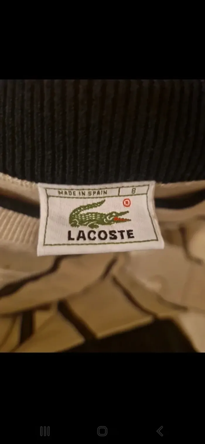 Pull vintage lacoste taille 3xl - photo numéro 9