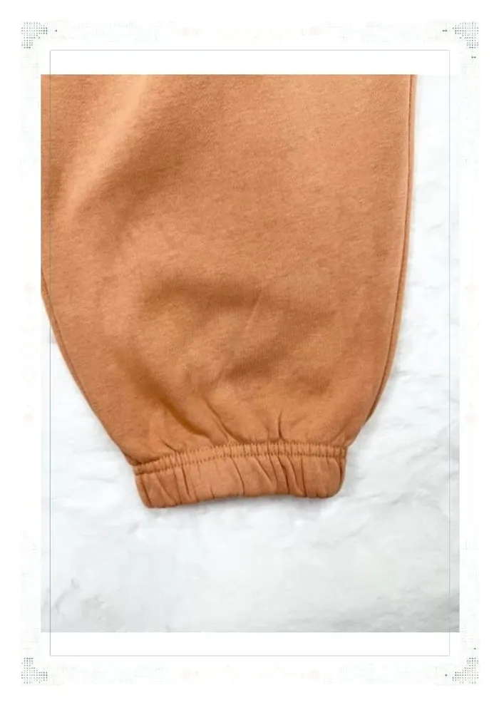 Nike jogging taille haute coupe large orange claire femme taille XS coton - photo numéro 9
