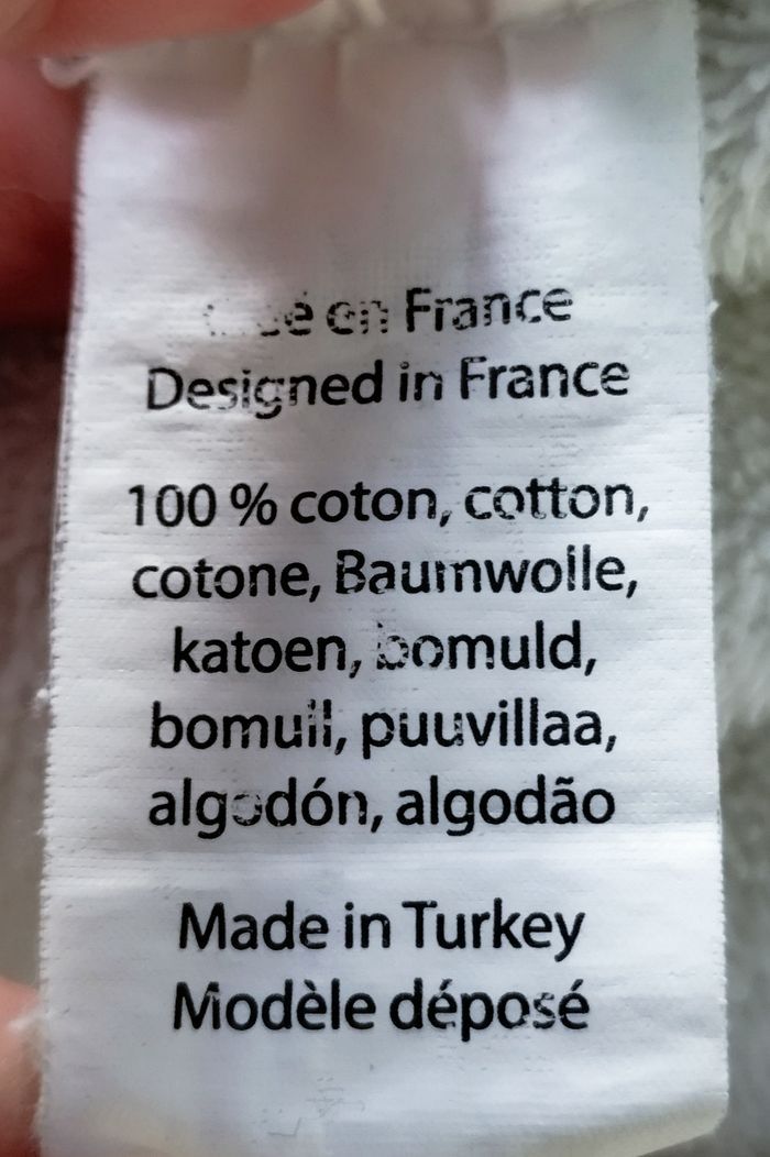 Peignoir blanc à capuche en coton - photo numéro 5