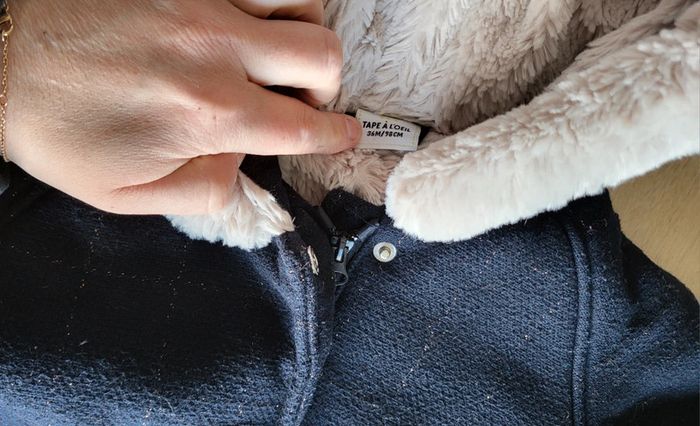 Veste bleu marine doublé chaude TAO - photo numéro 2