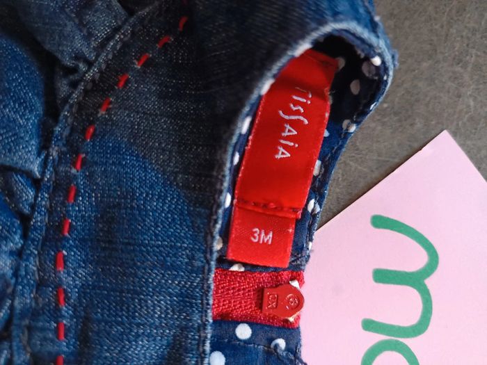 Robe en jean ourson 3 mois - photo numéro 3
