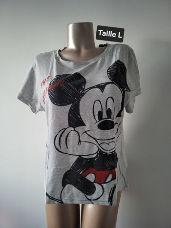 T shirt gris mickey
