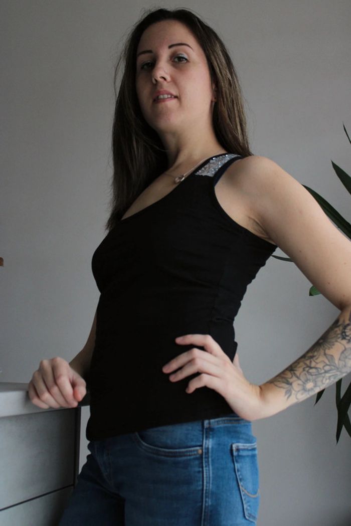 Débardeur argenté taille 38/M - photo numéro 2