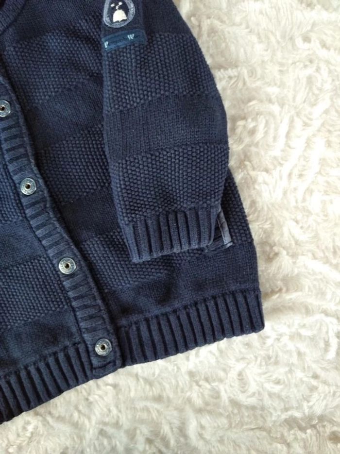 Veste gilet à pressions avec capuche Garçon 12 mois Pingouin Obaïbi - photo numéro 5