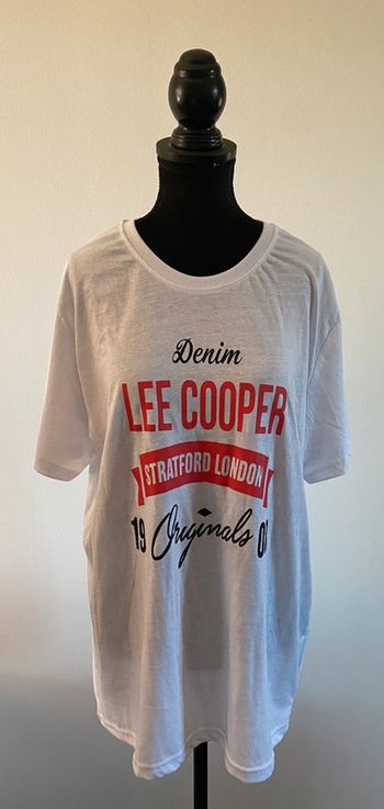 Tee shirt Lee Cooper blanc neuf avec étiquette taille M / L