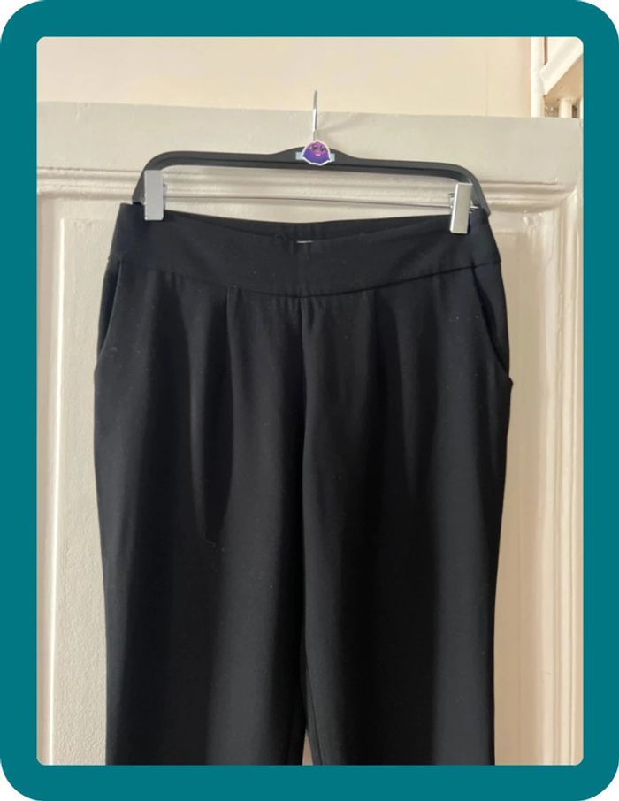 Pantalon crêpe noir bas étroit taille 38 - Anne Fontaine - photo numéro 2