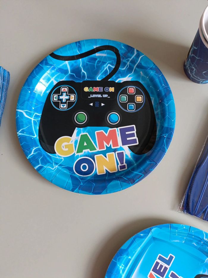 Lot anniversaire gamer gaming bleue - photo numéro 5