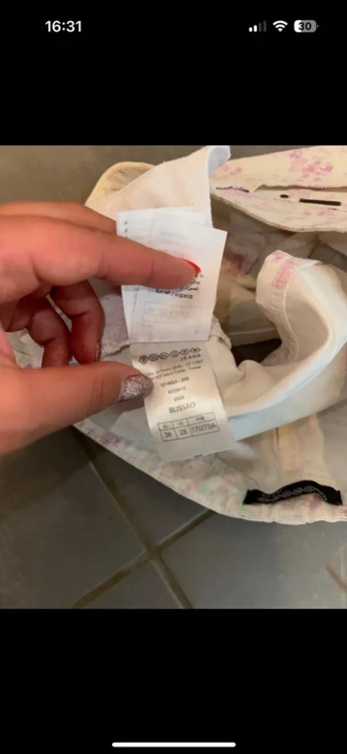 Short blanc été en jeans - photo numéro 5