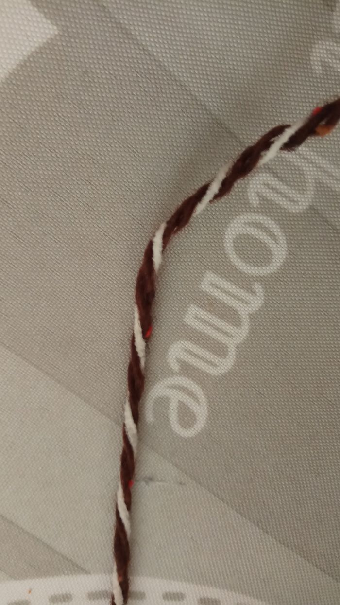 Lot de 10 Pelotes Fantaisie chinées Marron et Blanc - Lot Neuf - photo numéro 3