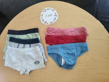 Lot de 6 slip et boxer garçon 3ans petit bateau