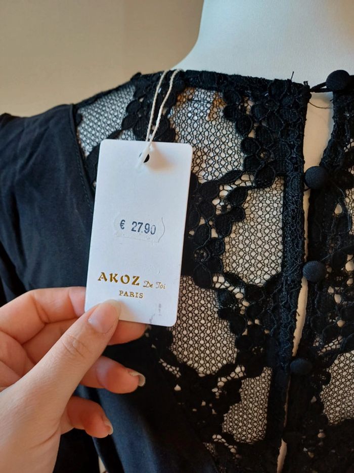 Robe noire fluide chic neuve Akoz de toi taille S 36 - photo numéro 8