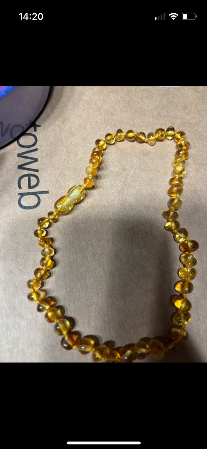 Collier ambre bébé - photo numéro 2
