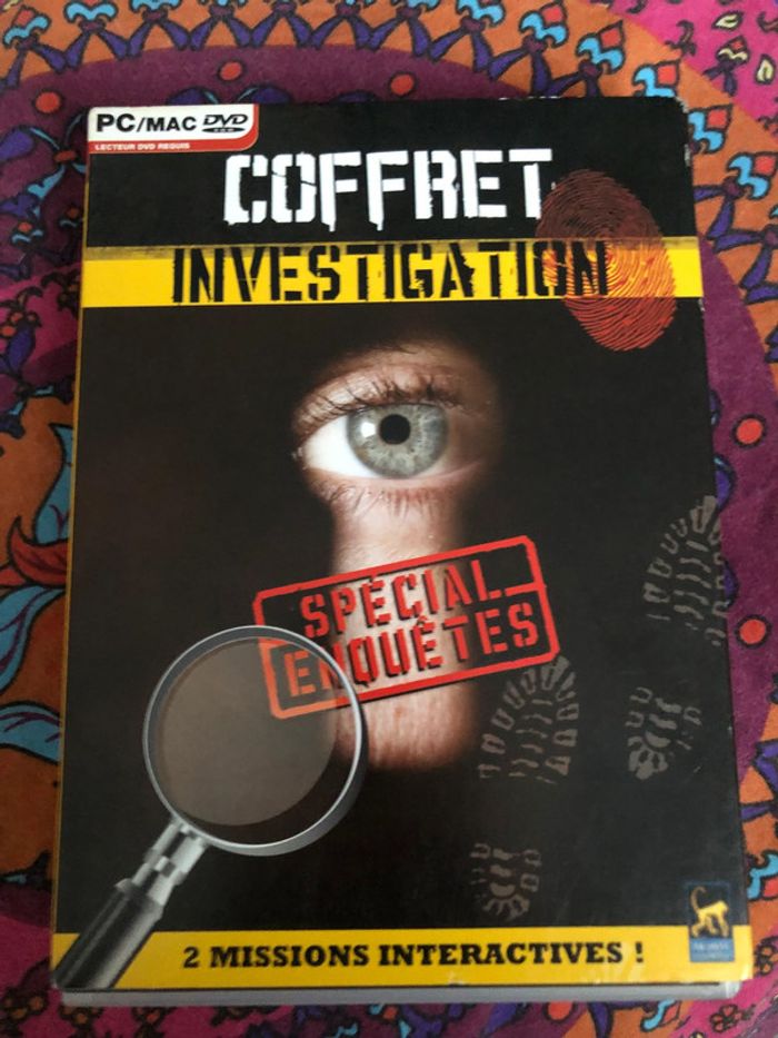 Jeu pc comme neuf coffret Investigation