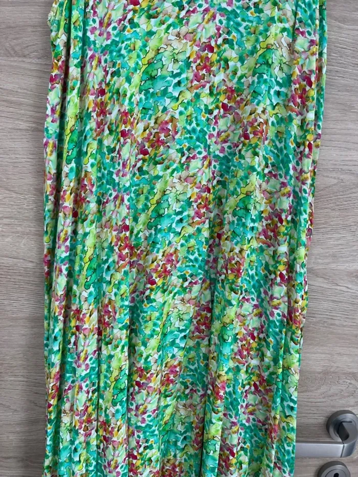 Robe longue vert fleurie - photo numéro 3
