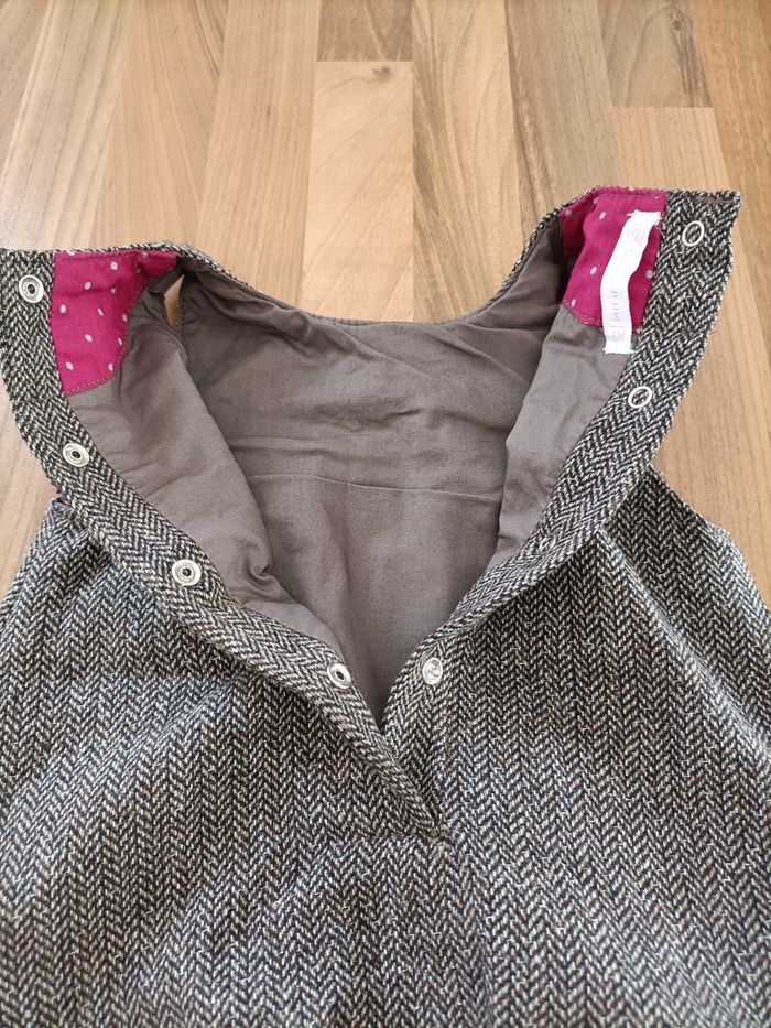 Jolie robe marron et rose nœud 6 mois Gémo - photo numéro 5