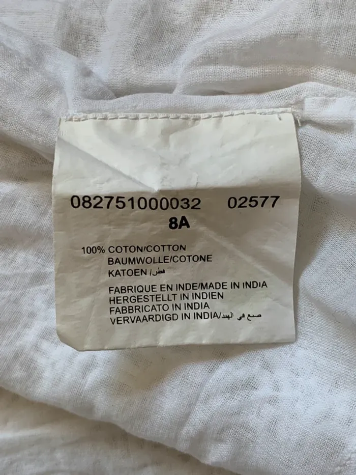 Jupe courte blanche été 8ans - photo numéro 6