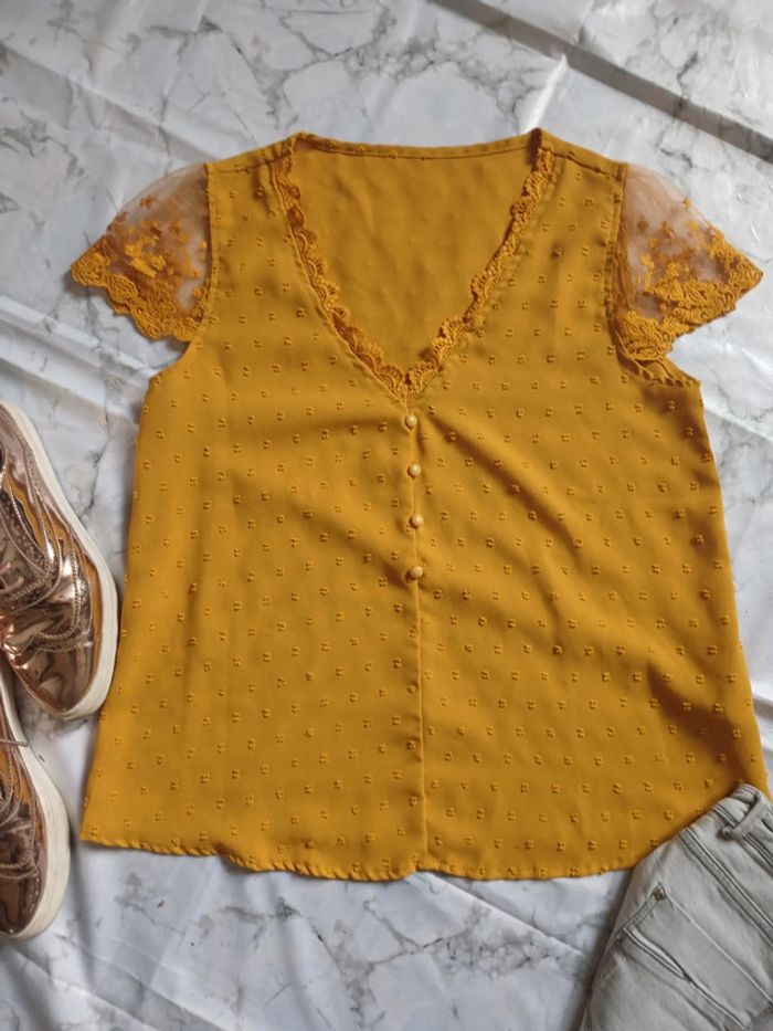 Blouse moutarde Shein taille M - photo numéro 3