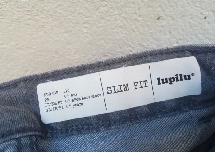 Jean gris effet slim fit fille 4/5 ans Lupilu - photo numéro 3