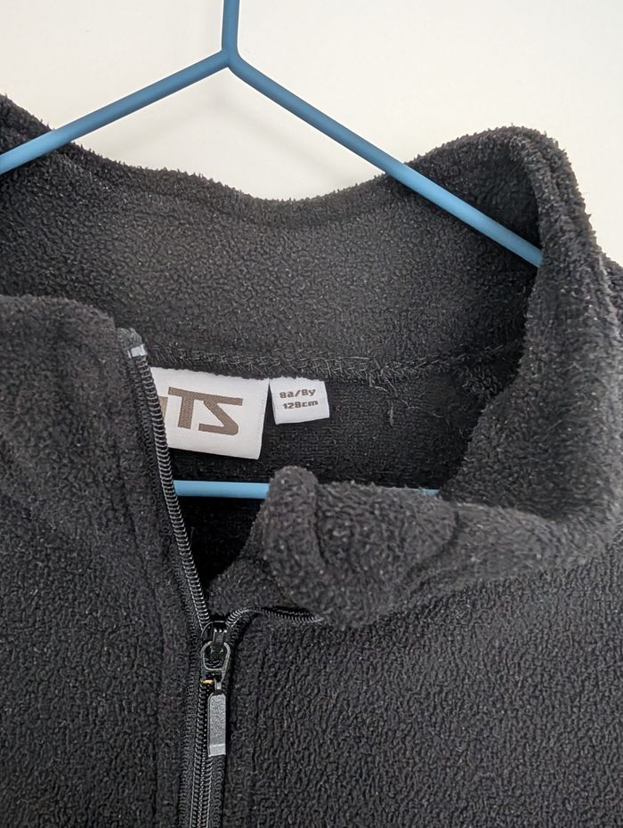 Polaire Noir HTS - Col Montant & Demi-Zip 8 ans - photo numéro 3