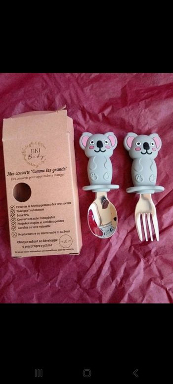 Couverts ergonomiques bébé