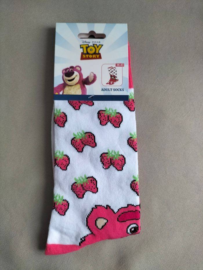 🩷 Chaussettes adulte Lotso (Toy Story) - 36/43- Disney - Neuve 🩷