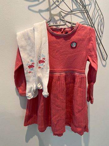 Ensemble sergent major robe manche longue + collant 2 ans