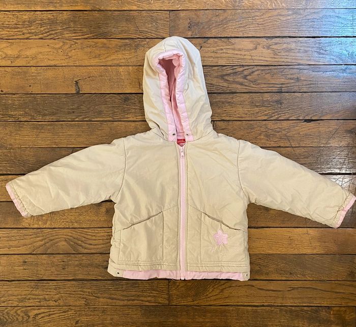 Manteau capuche Vynil Fraise Taille 3 ans