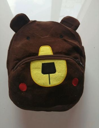 Petit sac à dos peluche nounours 30 cm