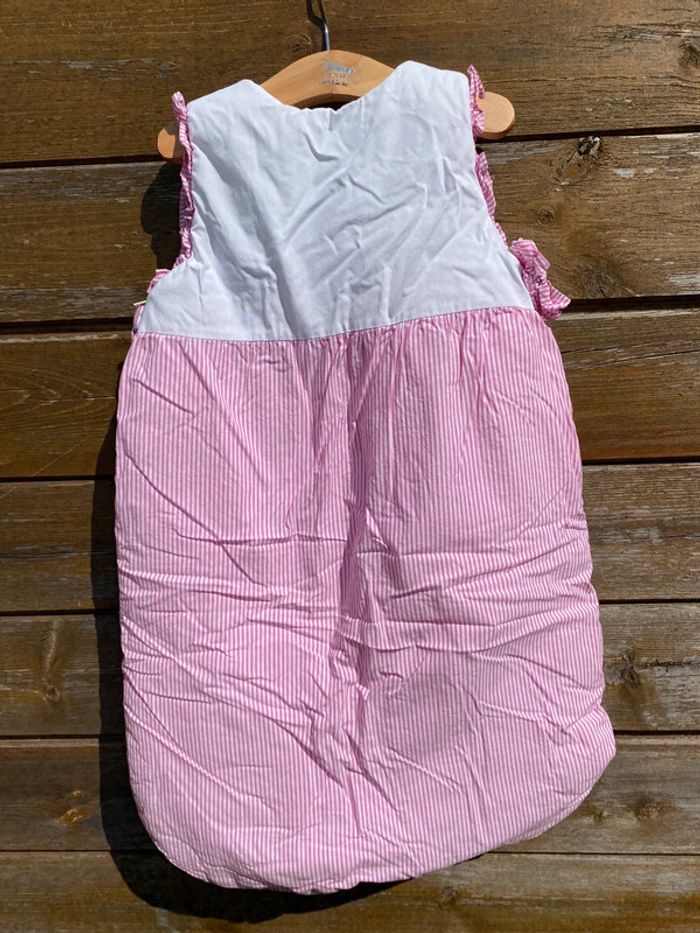 Gigoteuse turbulette nid ange bébé fille jacadi Paris papillon rose rayures 0 6 mois - photo numéro 6