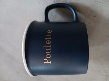tasse marine et blanche Poulette Maisons du monde Neuve