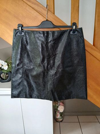 Jupe Noire en cuir Taille XL🌿💝