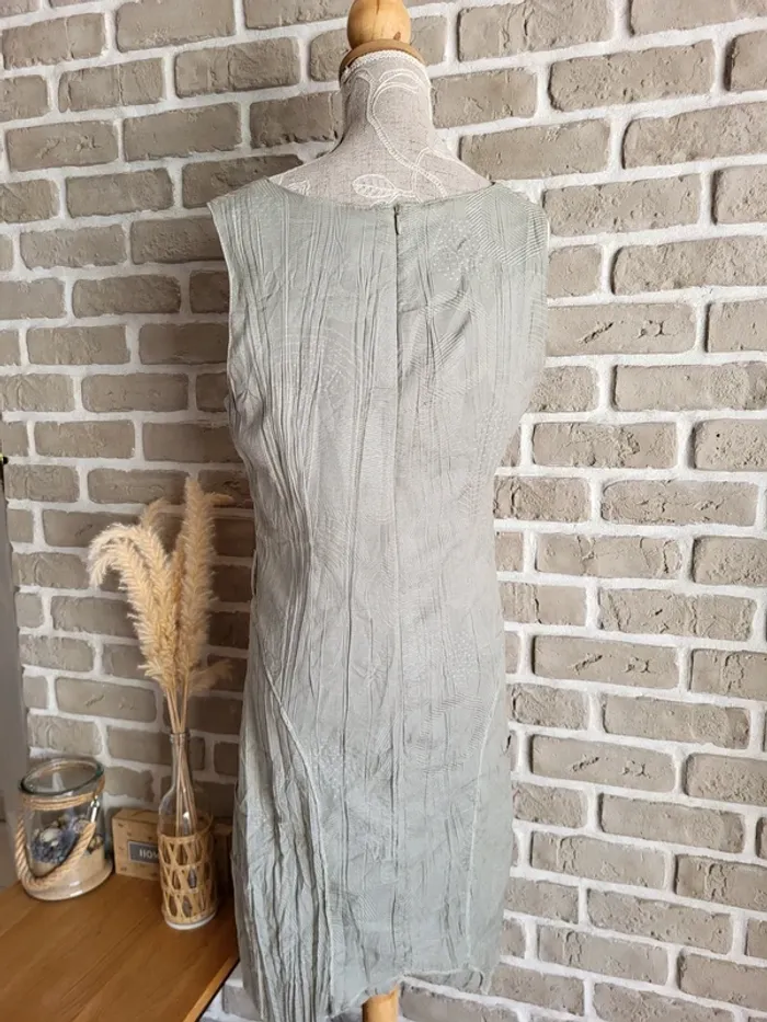 Robe vintage vert sauge Affinités d'Armand Thiery - Made in France - photo numéro 11