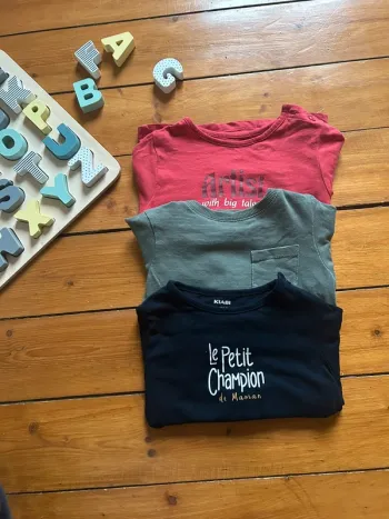 Lot 3 t-shirt manche longues 12 mois