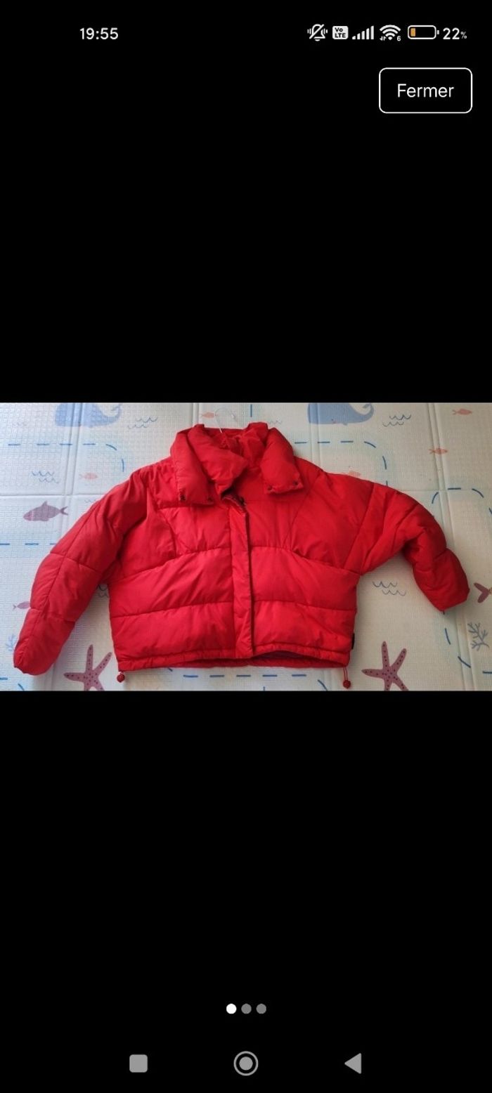 Doudoune courte Urban Outfitters orange – Chaude & stylée – Taille L