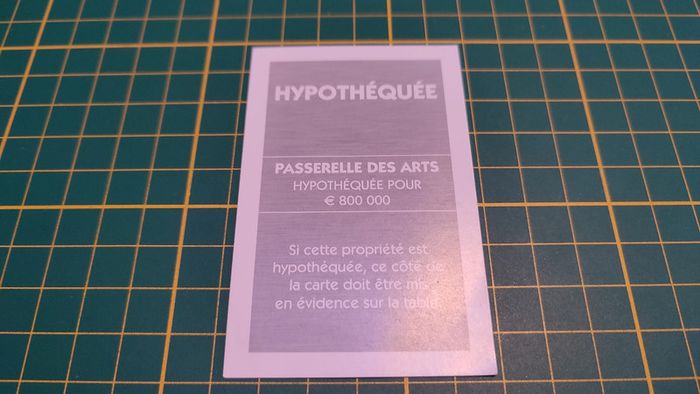 Titre de propriété Passerelle des arts jeu Monopoly Et si le Monopoly était inventé aujourd'hui #C22 - photo numéro 2