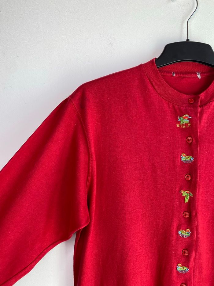 Gilet cardigan rouge NafNaf - photo numéro 2