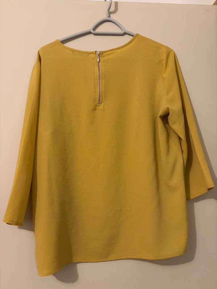 Blouse jaune manche 3/4 - photo numéro 2