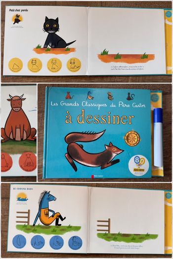 Livre ardoise effaçable dessin par étape