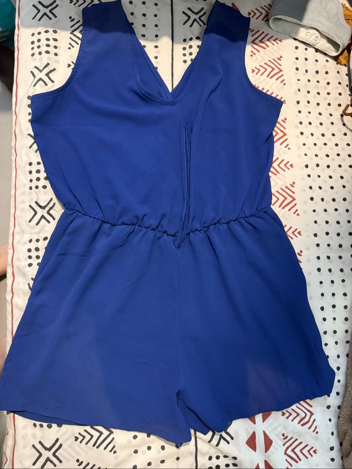 Combishort bleu roi femme
