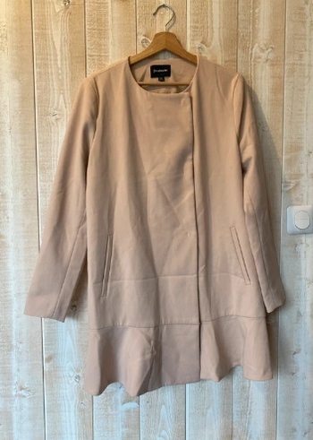 Veste mi-longue rose poudré Stradivarius - L