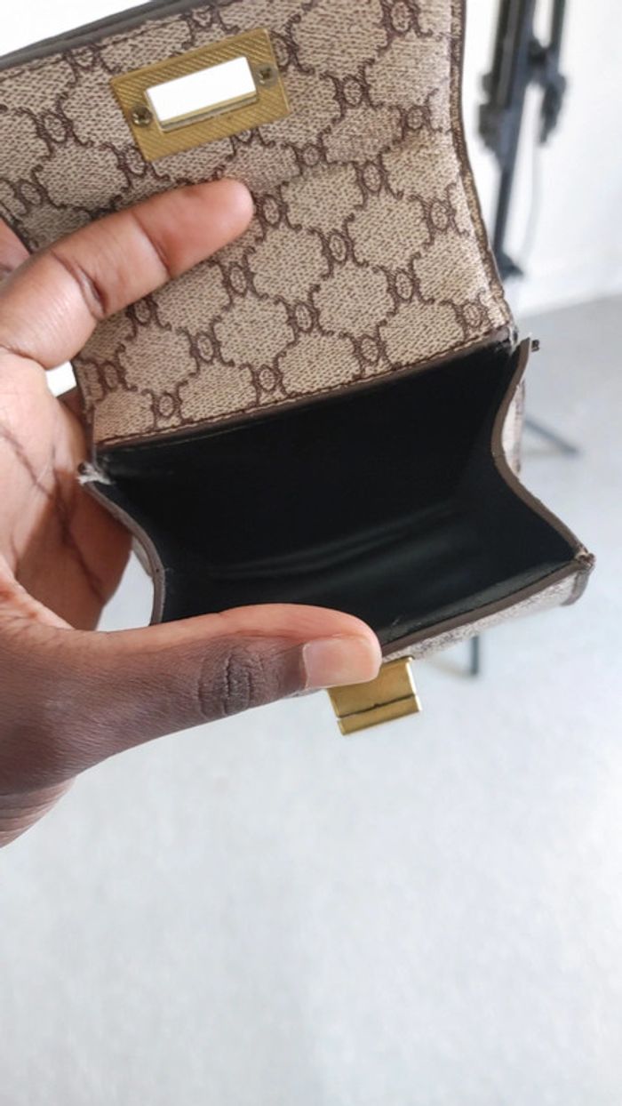 Petite pochette sac à main motif damier - photo numéro 7