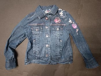 Veste en jean brodée fille 3ans