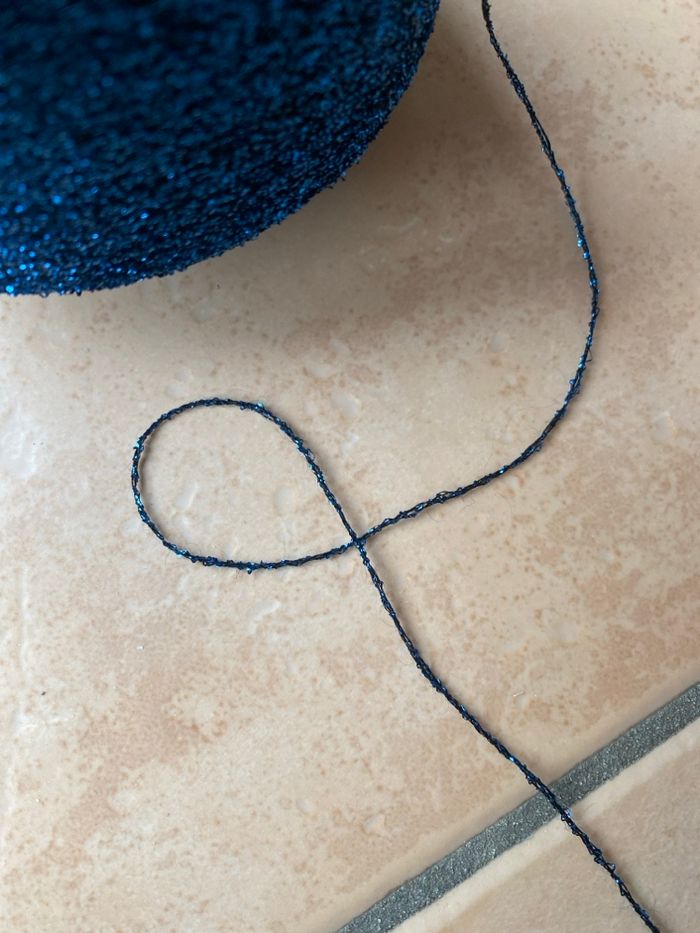 Fil créatif lamé bleu - photo numéro 3