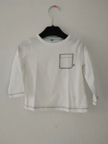 tee shirt blanc neuf Tex garcon 18 mois