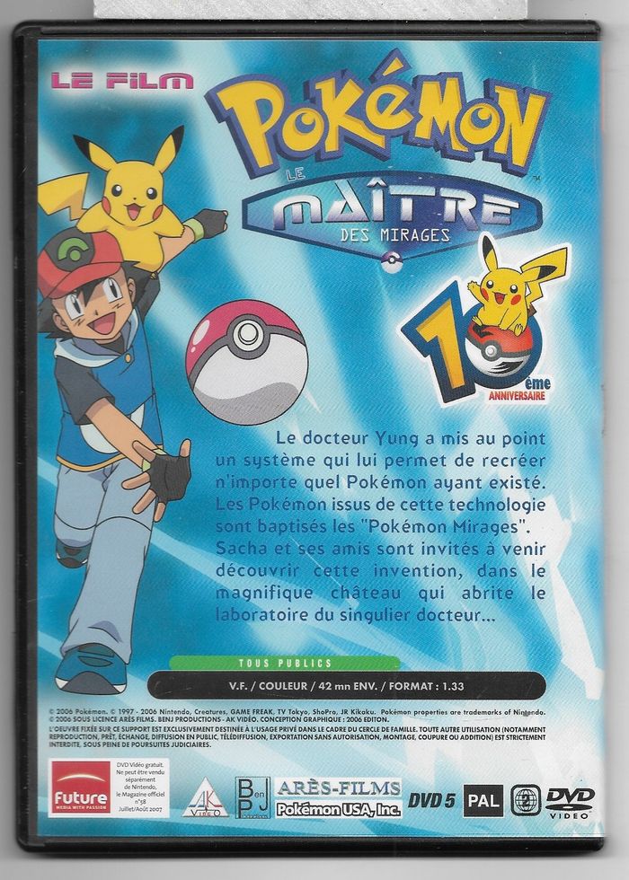 POKEMON - Maître Des Mirages / DVD en TBE - VF - photo numéro 2