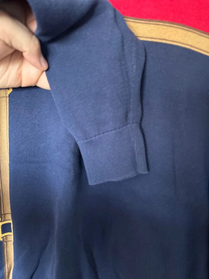 Pull Ralph Lauren Navy & Rouge – Détails Ceinture – Taille M - photo numéro 5