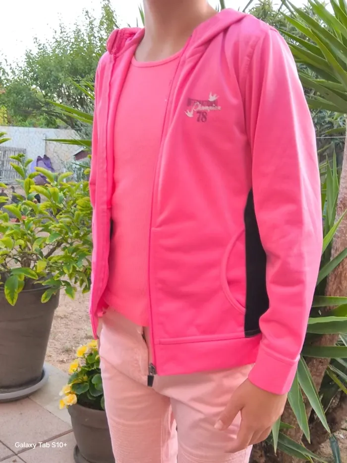 Veste gilet rose 8 / 10 ans