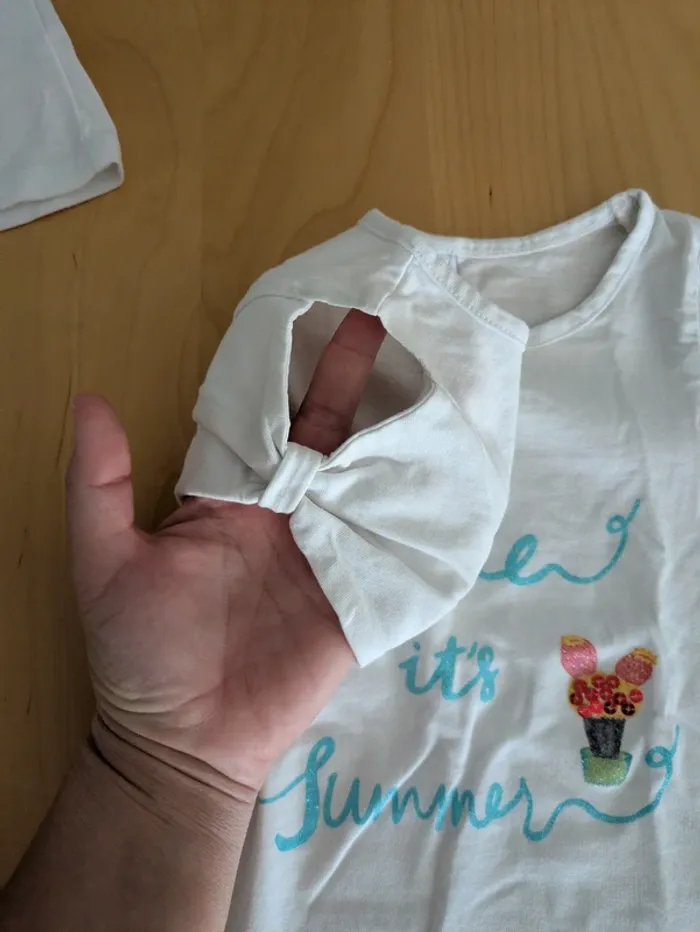 Lot de 3 tee shirts blanc taille 3 ans marque diverses - photo numéro 6