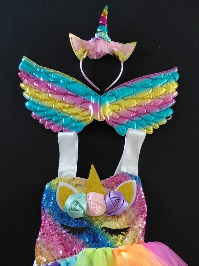 Déguisement licorne LED multicolores 3 ans - photo numéro 5